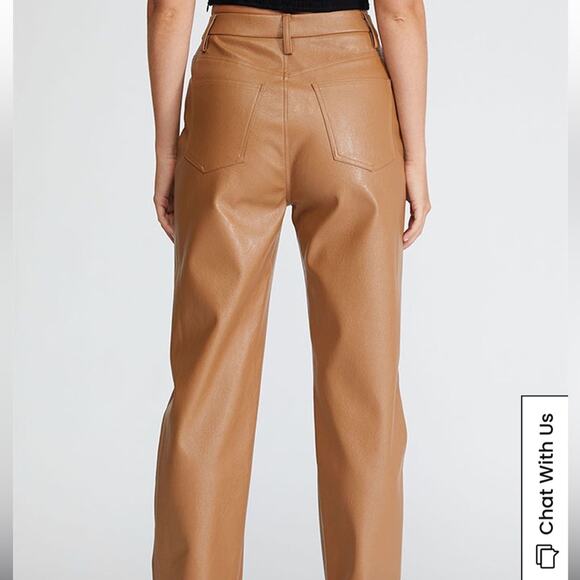 PacSun Tan '90s Faux Leather Pants XS - Picture 2 of 12